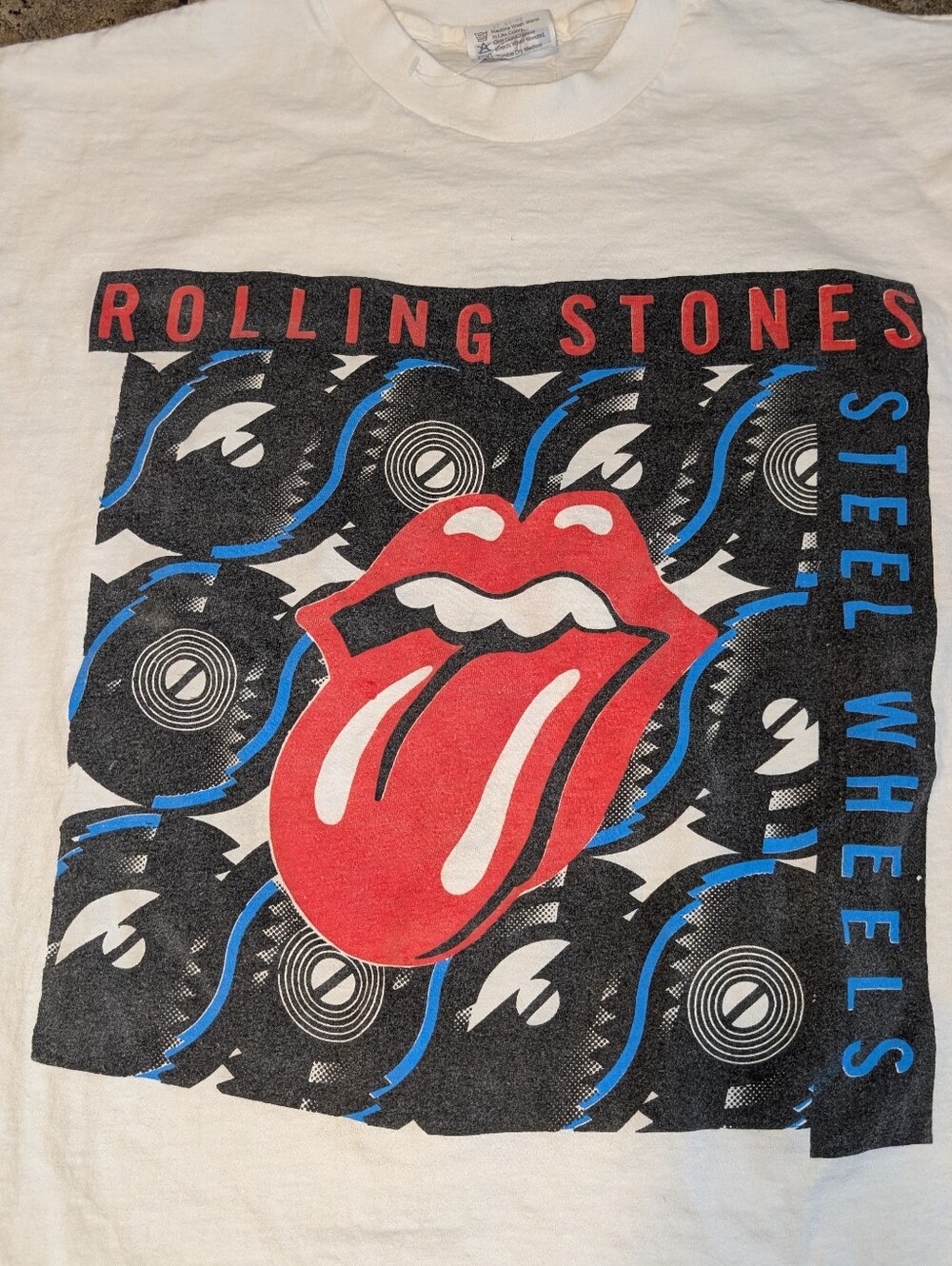 Rolling Stones Steel Wheels 1989 Vintage Single Stitch Men's Lg Ladies XL Tee